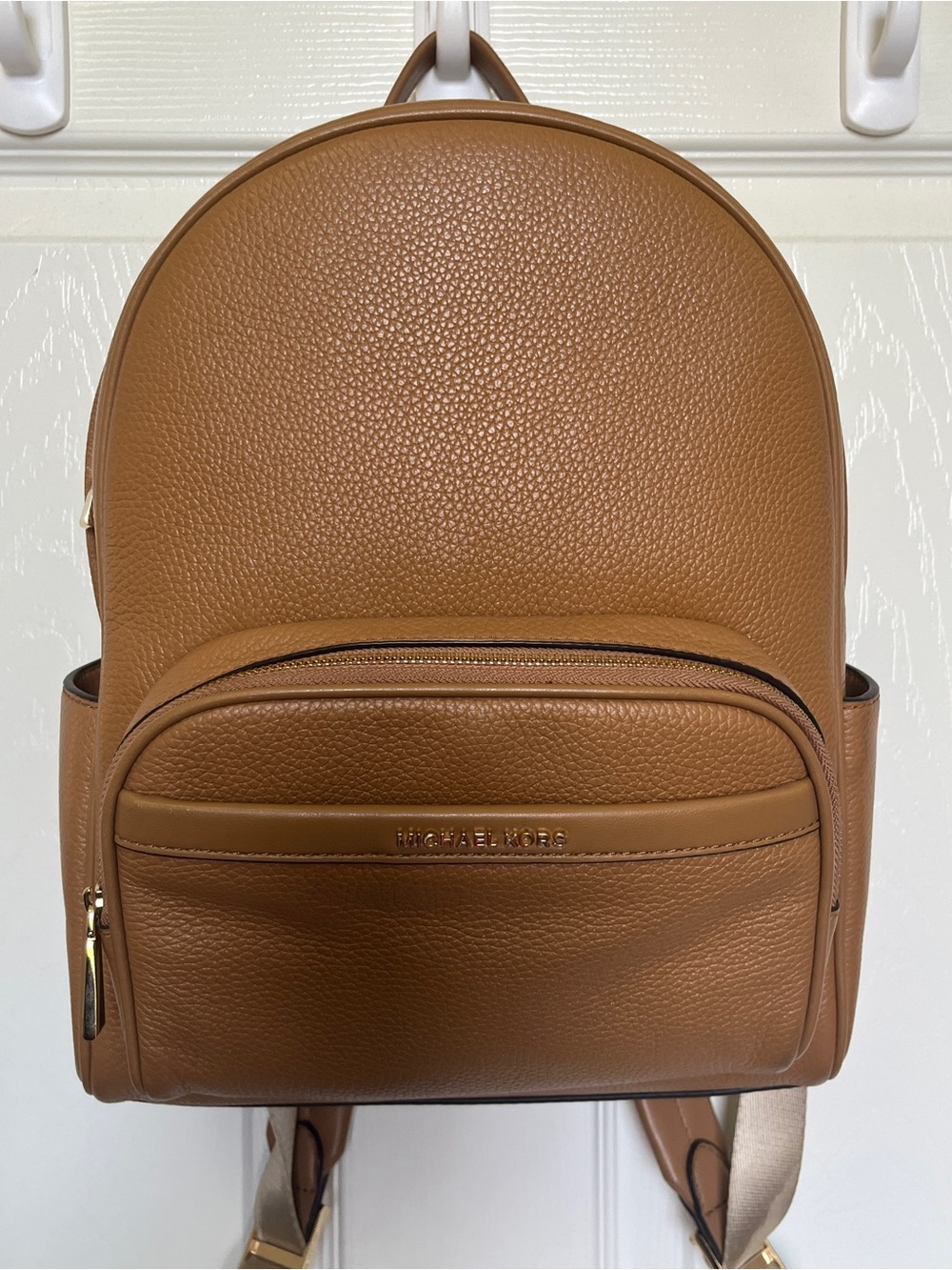 Michael Kors Medium Bex Backpack Cognac Pebbled Leather